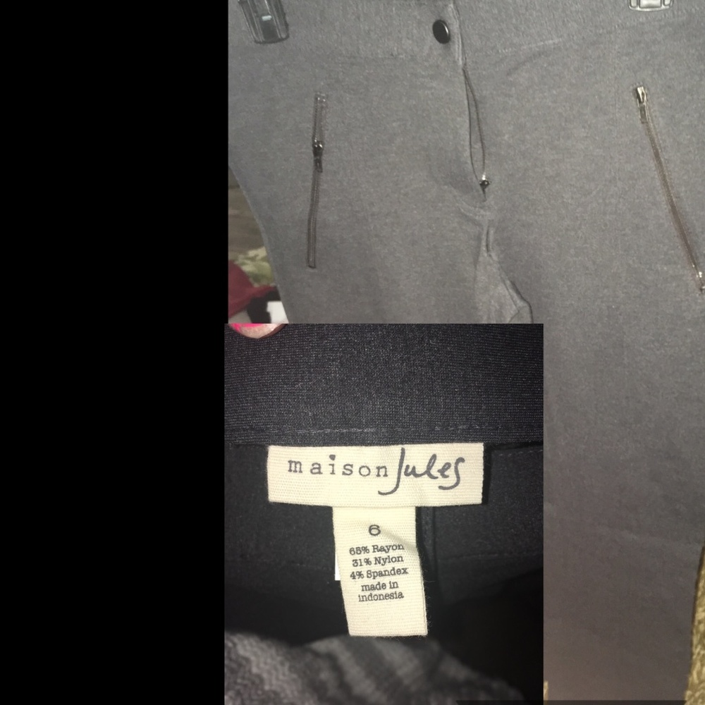 Maison Jules Zipper-Detail Ponte Pants